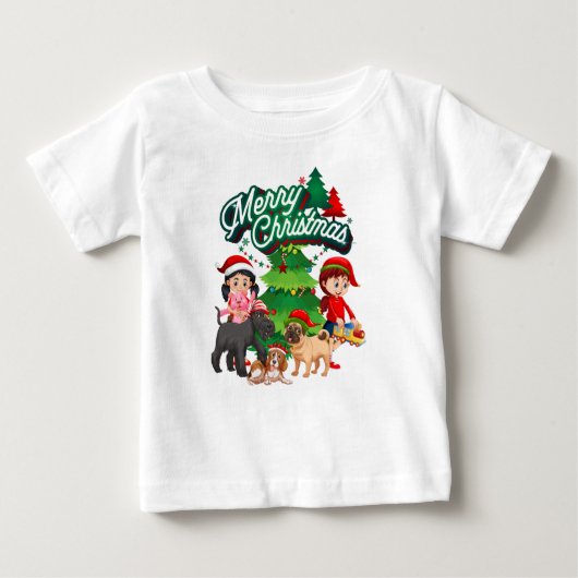 メリークリスマス ベビーTシャツ (正面)