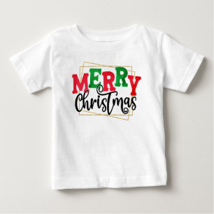 メリークリスマス ベビーTシャツ