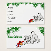 メリークリスマス！ベルとボールで子犬 (正面&裏面)