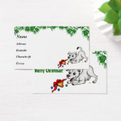 メリークリスマス！ベルとボールで子犬 (デスク)