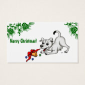 メリークリスマス！ベルとボールで子犬 (裏面)
