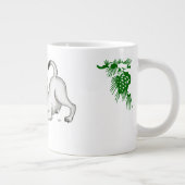 メリークリスマス！ベルとボールで子犬 ジャンボコーヒーマグカップ (右)