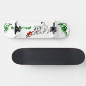 メリークリスマス！ベルとボールで子犬 スケートボード (横)