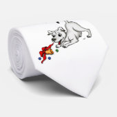 メリークリスマス!ベルとボールで子犬 ネクタイ (ロール)