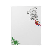 メリークリスマス!ベルとボールで子犬 ノートパッド (回転)