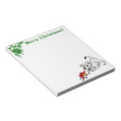 メリークリスマス！ベルとボールで子犬 ノートパッド (アングル)