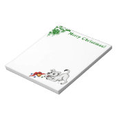 メリークリスマス！ベルとボールで子犬 ノートパッド (回転)