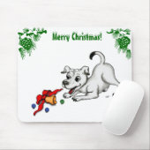 メリークリスマス!ベルとボールで子犬 マウスパッド (マウス)