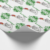 メリークリスマス！ベルとボールで子犬 ラッピングペーパー (角)