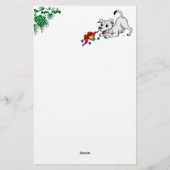 メリークリスマス！ベルとボールで子犬 便箋 (裏面)