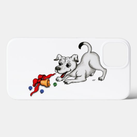メリークリスマス!ベルとボールで子犬 Case-Mate iPhoneケース (裏面 (横))