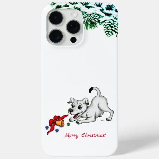 メリークリスマス!ベルとボールで子犬 Case-Mate iPhoneケース (裏面)