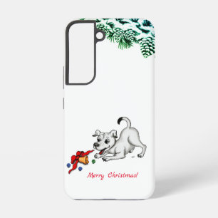 メリークリスマス!ベルとボールで子犬 SAMSUNG GALAXY S22ケース