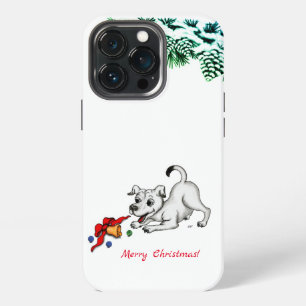 メリークリスマス!ベルとボールを持つ子犬 iPhone 13 PROケース