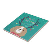 メリークリスマス：ベーグルイラストレーションアート タイル (側面)