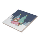 メリークリスマス:ベーグルイラストレーションアート タイル (側面)