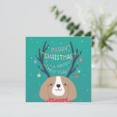 メリークリスマス：ベーグルイラストレーションアート 招待状 (スタンド正面)