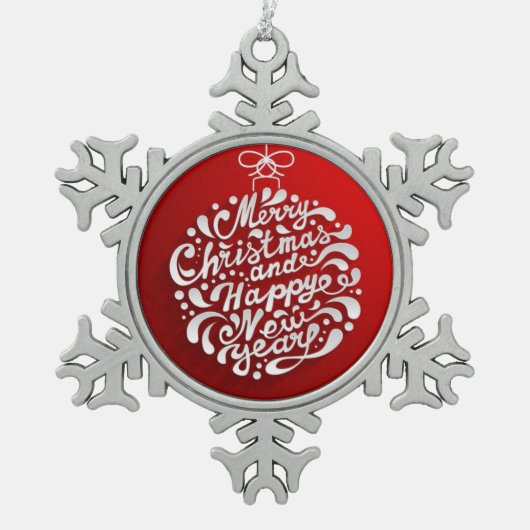 メリークリスマス ペウター クリスマス オーナメント (正面)