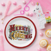 メリークリスマス ペーパープレート (パーティー)