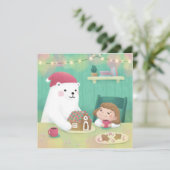 メリークリスマス：ホッキョクグマ&チャイルド 招待状 (スタンド正面)