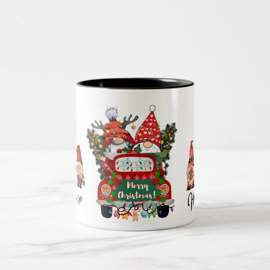 メリークリスマス!ホホホホホ!格言マググ ツートーンマグカップ (中央)