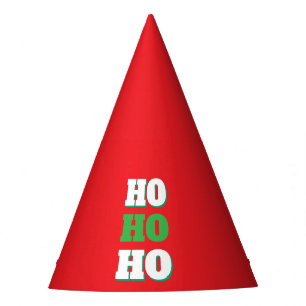 メリークリスマス ホホホ パーティー シンプルなデザイン パーティーハット