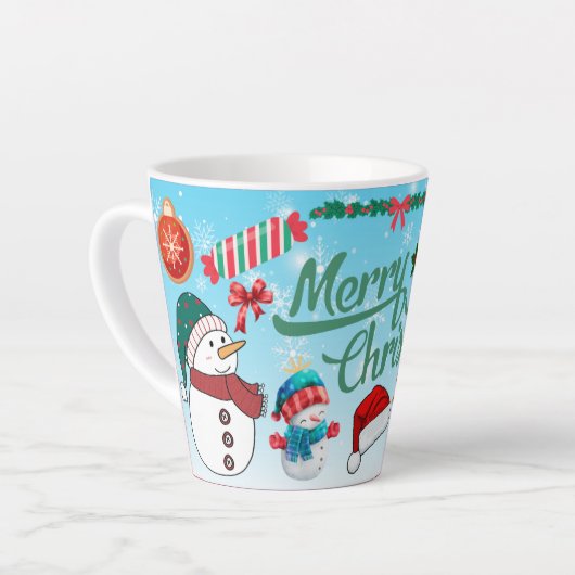 メリークリスマス ホリデーギフト カフェラテマグ (左アングル)