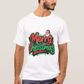 メリークリスマス ホリデーデザイン Tシャツ (正面)