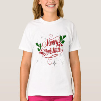メリークリスマス、ホリデーデザイン、 Tシャツ