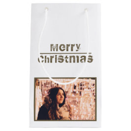 メリークリスマス ホリデーフォト スモールペーパーバッグ