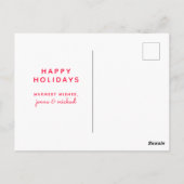 メリークリスマス |ホリデーフローラはがき ポストカード (裏面)