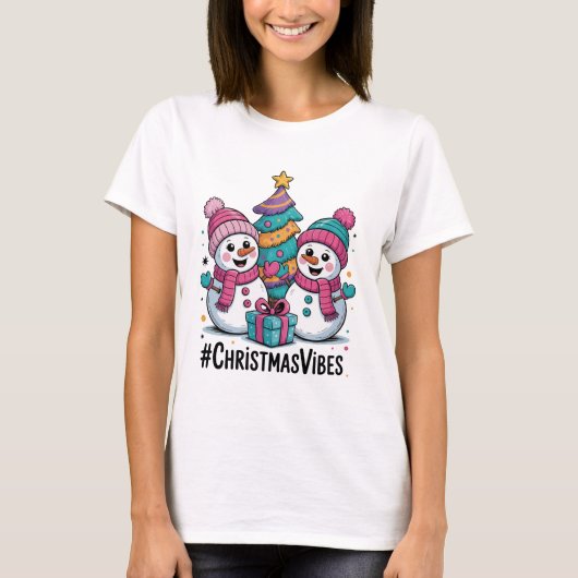 メリークリスマス ホリデー ビブラ Tシャツ (正面)