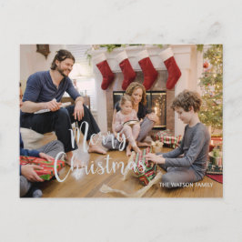 メリークリスマス ホリデー フォト グリーティング ポストカード