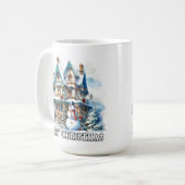 メリークリスマス ホリデー 冬の雪だるま コーヒーマグカップ (正面左)