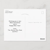 メリークリスマス、ホリーとベリーの非写真 ポストカード (裏面)