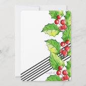 メリークリスマス ホリー フォト ホリデー カード (裏面)
