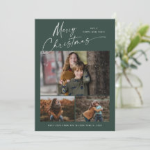 メリークリスマス ホワイトスクリプト 3枚の写真コラージュ