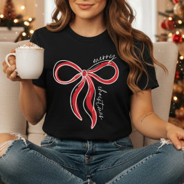 メリークリスマス ボウシャツ | トレンディ コケット クリスマス Tシャツ