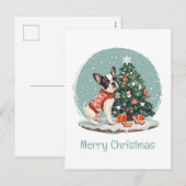 メリークリスマス ボストンテリア シーズンポストカード (正面/裏面)