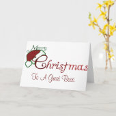 メリークリスマス&ボス****** カード (黄色い花)