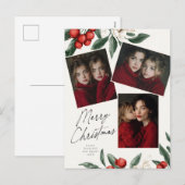 メリークリスマス ボタニカルホリデー 3枚の写真 シーズンポストカード (正面/裏面)