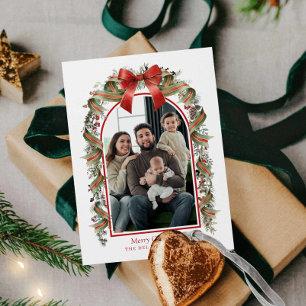 メリークリスマス ボタニカル 写真カード カード