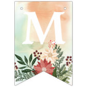 メリークリスマス |ポインセチア輝き バンティングフラッグ (第2の旗)