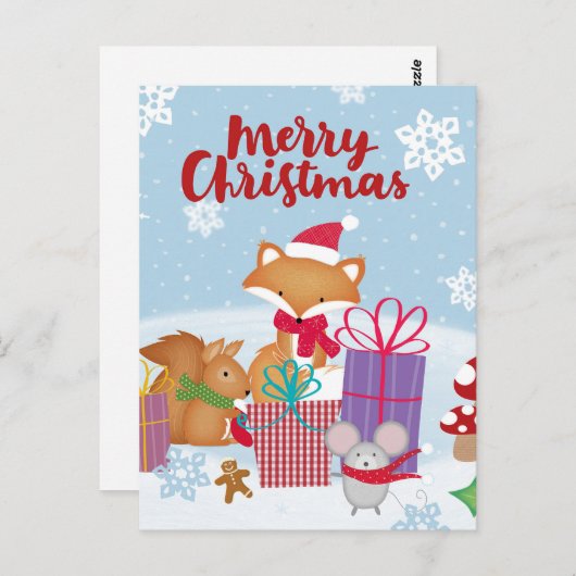 メリークリスマス ポストカード (正面/裏面)