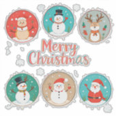 メリークリスマス ポストカード シール (正面)