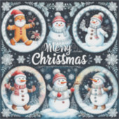 メリークリスマス ポストカード シール (正面)