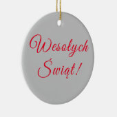 メリークリスマス – ポーランド セラミックオーナメント (右)