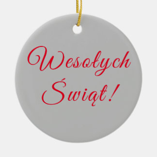メリークリスマス – ポーランド セラミックオーナメント