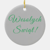 メリークリスマス – ポーランド セラミックオーナメント (裏面)