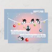 メリークリスマス – マグパイズが雪を泡 シーズンポストカード (正面/裏面)